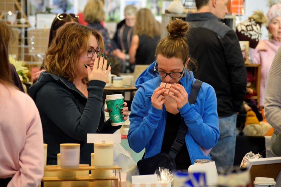 Shoppers took to the Balzac Christmas Market where local vendors sold all sorts of Christmas items, hand-crafted tools and trinkets, and baked goods and sweets. 