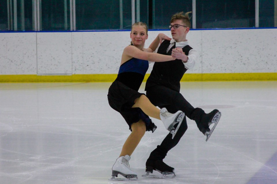 Ice dance pair Ben Vatcher and Heather Nunn show off their moves at the Combined Winter Invitational competition at Genesis Place on Feb. 19.