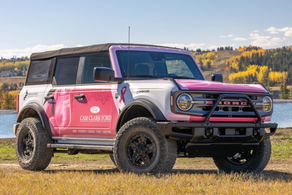 Cam Clark Ford in Airdrie is starting a breast cancer awareness campaign to raise funds towards the Alberta Cancer Foundation.
