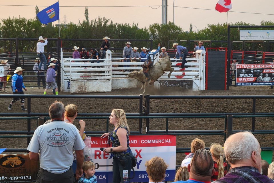 The inaugural Bulls on the Beach event, authorized by Bull Riders Canada and hosted by the Rocky View Chestermere Agricultural Society.