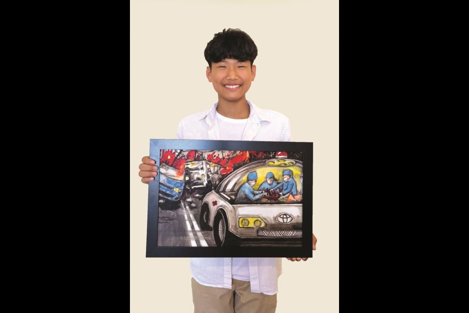 Airdrie teen Joseph Lee won an international design competition for his innovative life-saving "Surgery on the Road" car design.