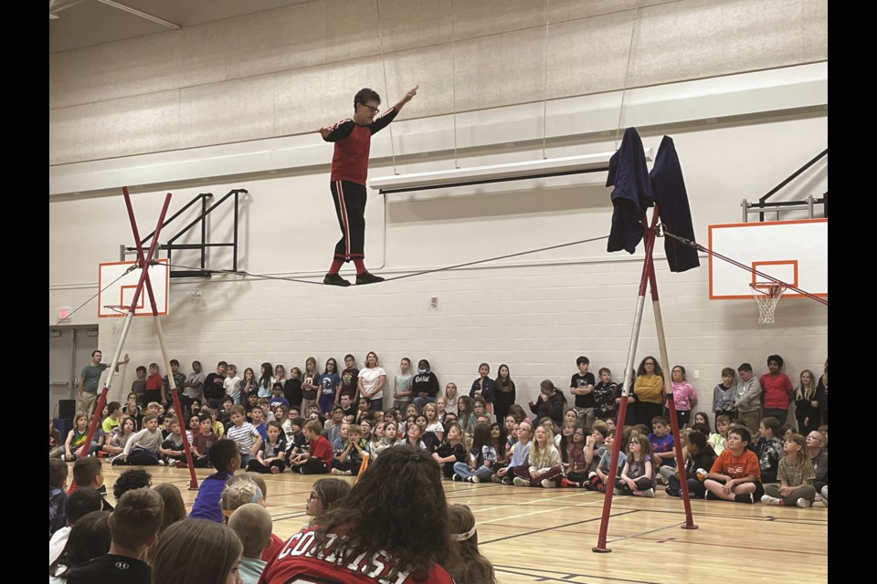 Cooper's Crossing School in Airdrie is hosting Flyin' Bob Circus for a week in October, when each homeroom will participate in circus workshops, with a final showcase for parents.