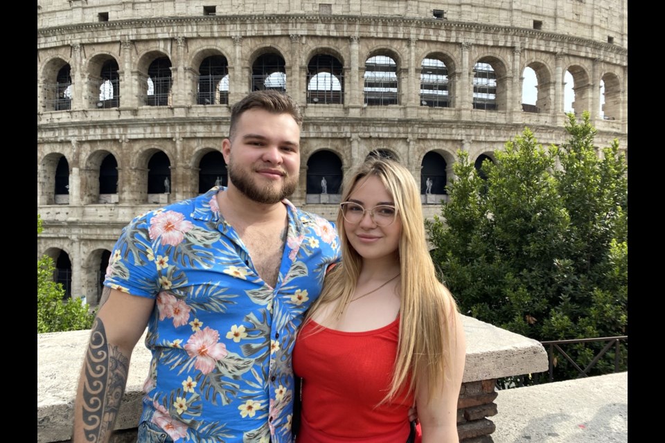 Michael (25) and Jenny (20) said deciding to leave Ukraine was a difficult decision, but it was the safest option.