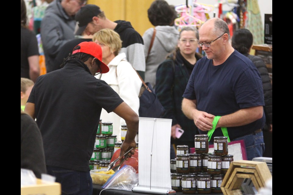 Attendees at the Crossfield Spring Farmers' Market on April 15 enjoyed a fine selection of products and some beautiful weather.