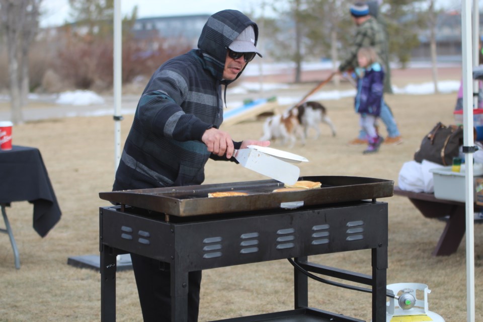Flapjacks served up at Cabin Fever on Feb. 18 in Chinook Winds Regional Park.