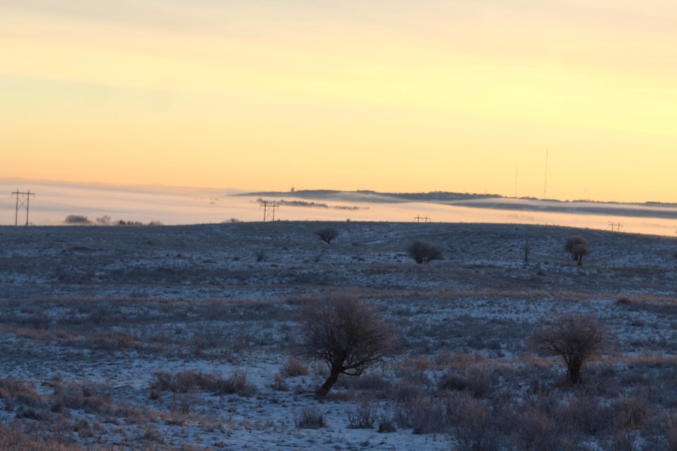 Beautiful foggy morning in west Rocky View just outside of Cochrane on Dec. 15.