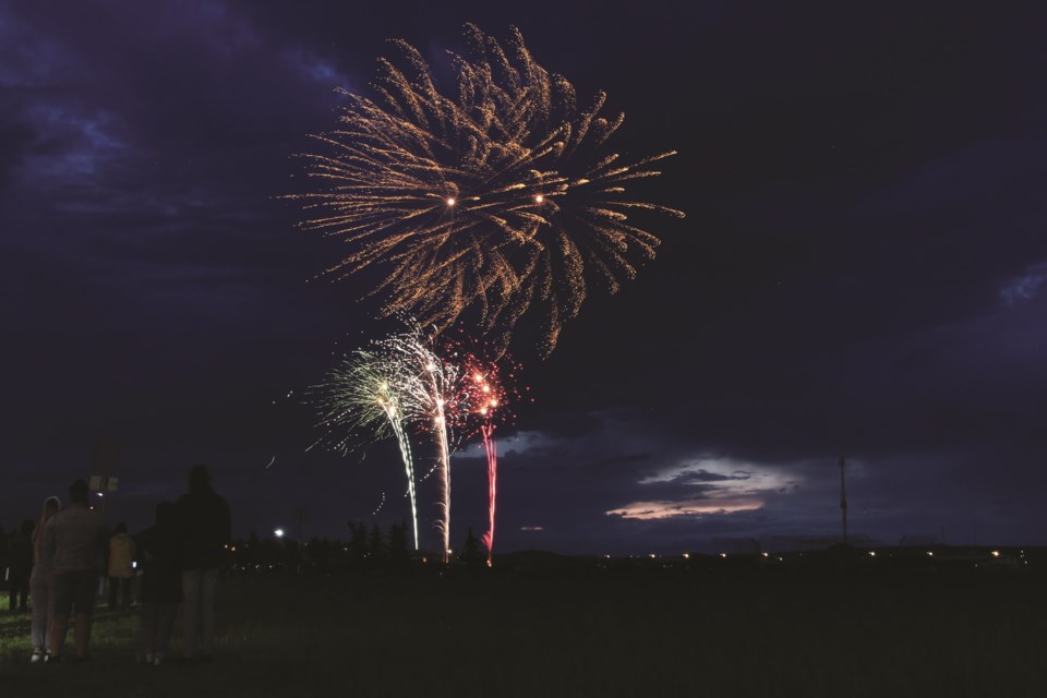 The City of Airdrie set off fireworks at Chinook Winds Regional Park in celebration of Canada Day on July 1. 