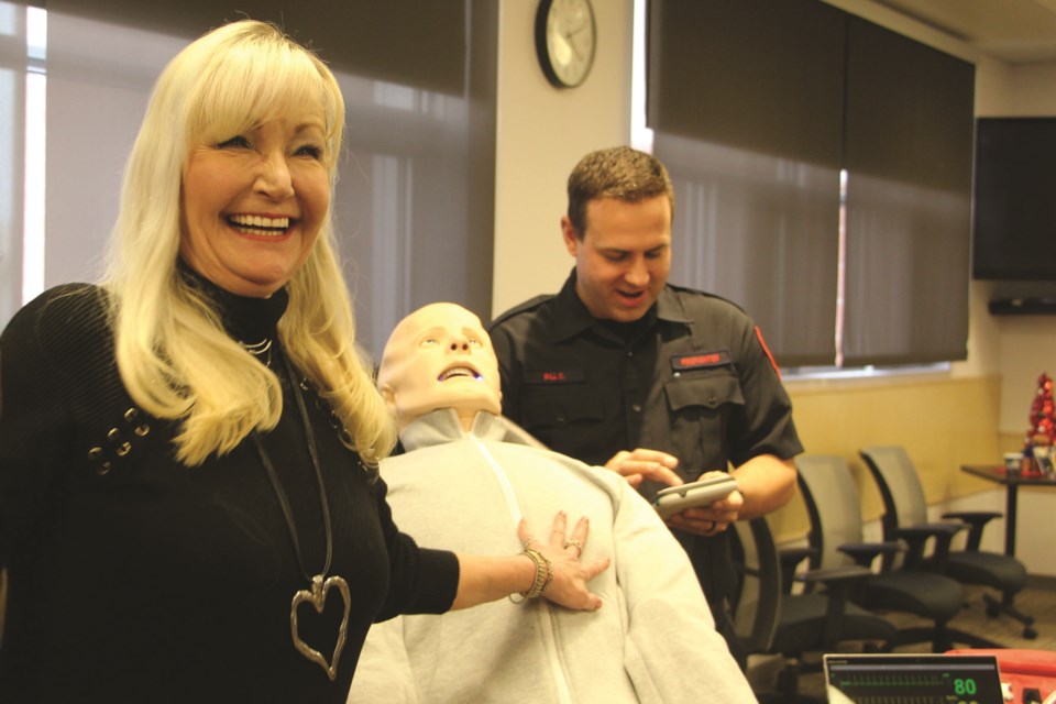 Tracy Osborne made a hefty donation to the Airdrie Fire Department earlier this year to help alleviate the strain on the provincial health-care system and emergency response wait times.