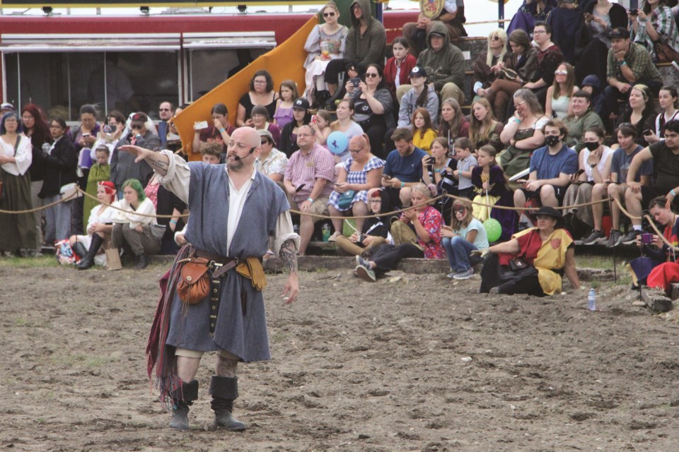 The Calgary Medieval Faire and Artisan Market boasted jousting, attendees in historic garb, vendors, and more at the Wild Wild West Event Centre on Aug. 27. 