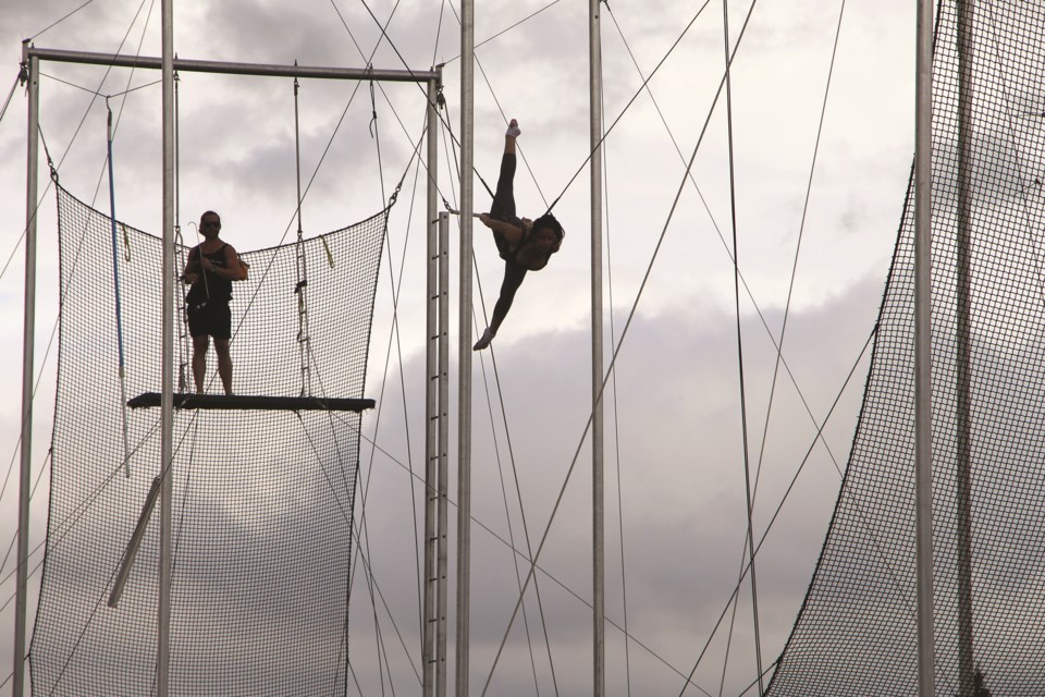 Springbank-based Rocky Mountain Trapeze hosted an open fly event for attendees of the Calgary Medeival Faire and Artisan Market on Aug. 27. 