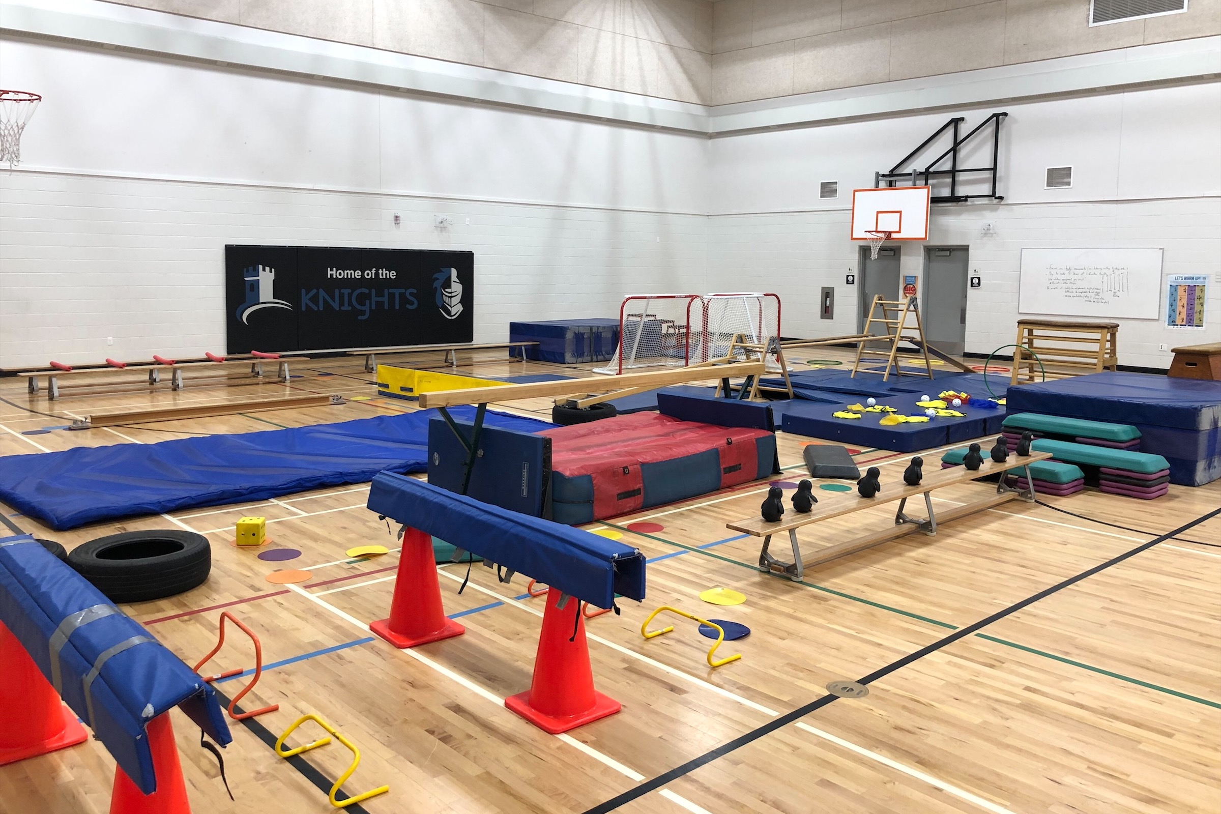 Airdrie students taking part in Mission Impossible obstacle course