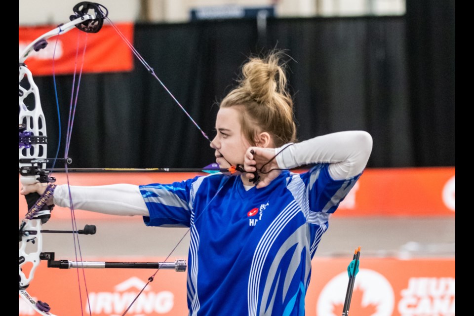 Airdrie archer Haley Priest finished fourth in the individual women's compound division at the 2023 Canada Winter Games, and also picked up gold in the mixed-team competition.