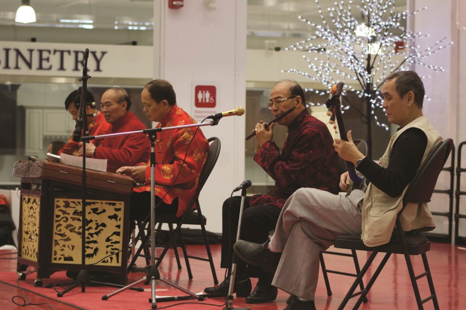 New Horizon Mall marked the Lunar New Year with performances of traditional music by the Calgary Cando Music Society Jan. 25.
Photo by Ben Sherick