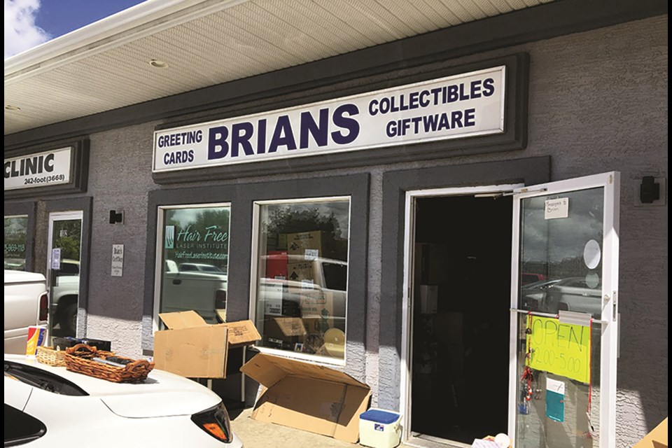 Brians Gift Cards and Collectibles, a long-standing retail outlet in Airdrie, closed its doors permanently as a result of the COVID-19 pandemic. Photo by Scott Strasser/Airdrie City View