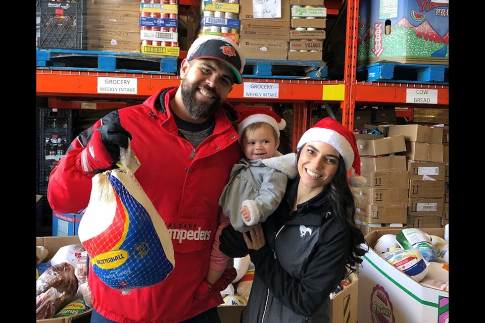 Calgary Stampeders defensive line coach Corey Mace has been conducting his yearly turkey drive in Airdrie for nine years.