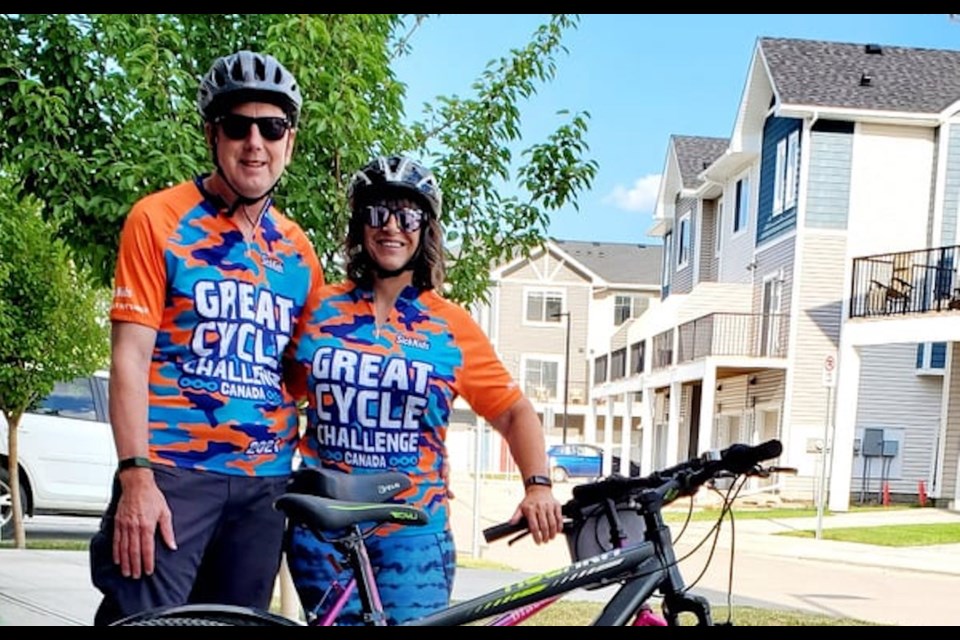 Airdrie residents Jim Horsfield and Deb Eben are excited to participate in the 2021 Great Cycling Challenge Canada this August.