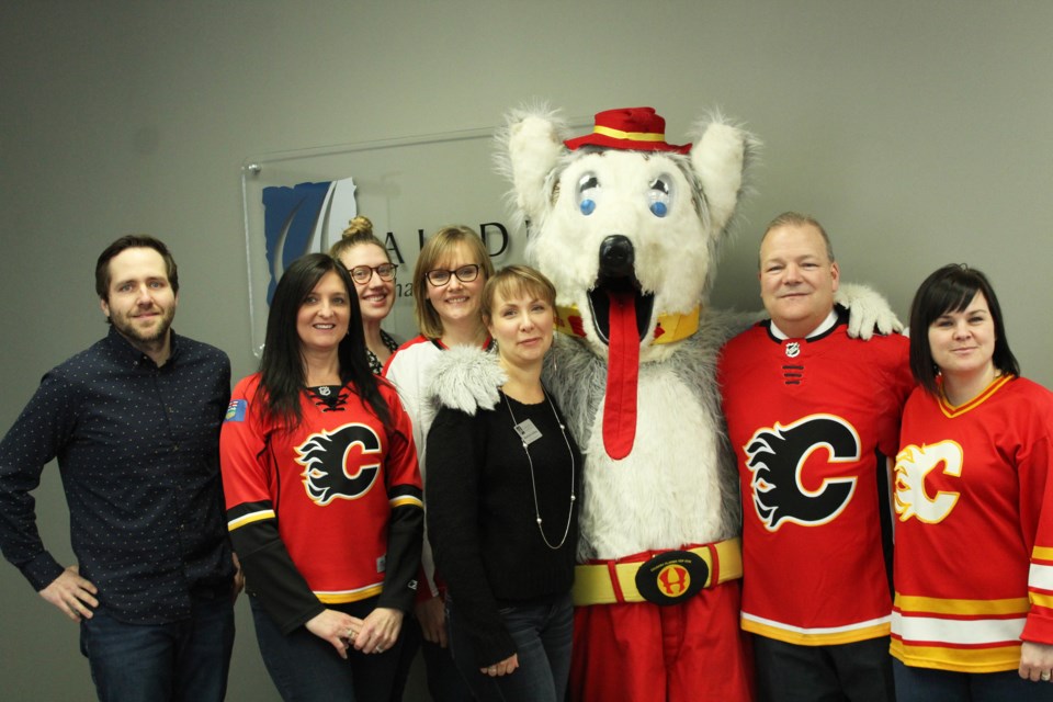 The Airdrie Chamber of Commerce and the Calgary Flames struck a new partnership last year in support of the Airdrie Food Bank and North Rocky View Community Links. A portion of ticket sales from the Flames' March 14 home game will go towards the two charities. File Photo/Airdrie City View
