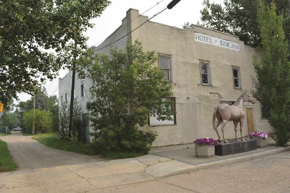 The historic Irricana Hotel has been sold to a Calgary resident looking to restore it to its former glory. Photo: Lauryn Heintz/Great West Media