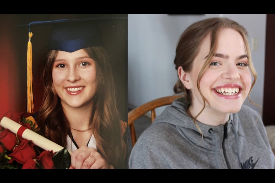 Airdrie grads Madison Hansen (left) and Rachel Jensen are two of the six Chinook entry scholarship recipients this year. The two will be attending the University of Lethbridge in the fall. Photos submitted/For Airdrie City View