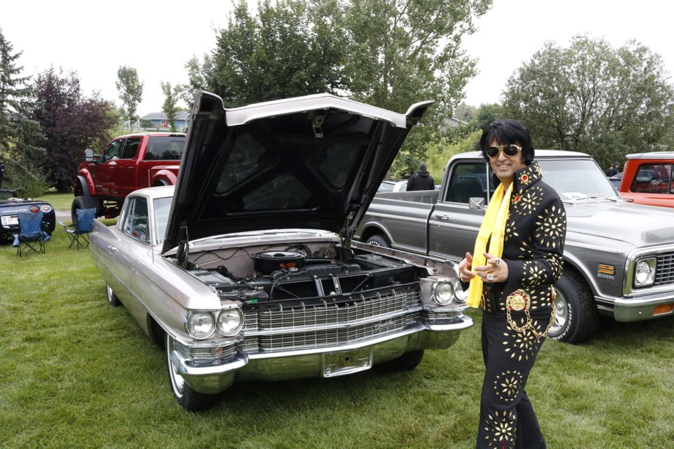 Despite the predictions for poor weather Aug. 10, many car enthusiasts gathered in Nose Creek Park as the Time Travellers Car Club of Airdrie hosted the Doin' It on the Grass Car Show.
Photo by Nathan Woolridge/Rocky View Publishing