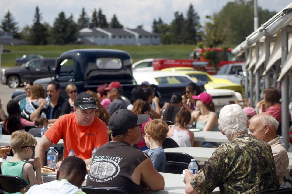 Airdrie's Davis Chevrolet held its 7th annual Stampede like a Pro event July 13 with a breakfast, BBQ and car show.
Photo by Nathan Woolridge/Rocky View Publishing