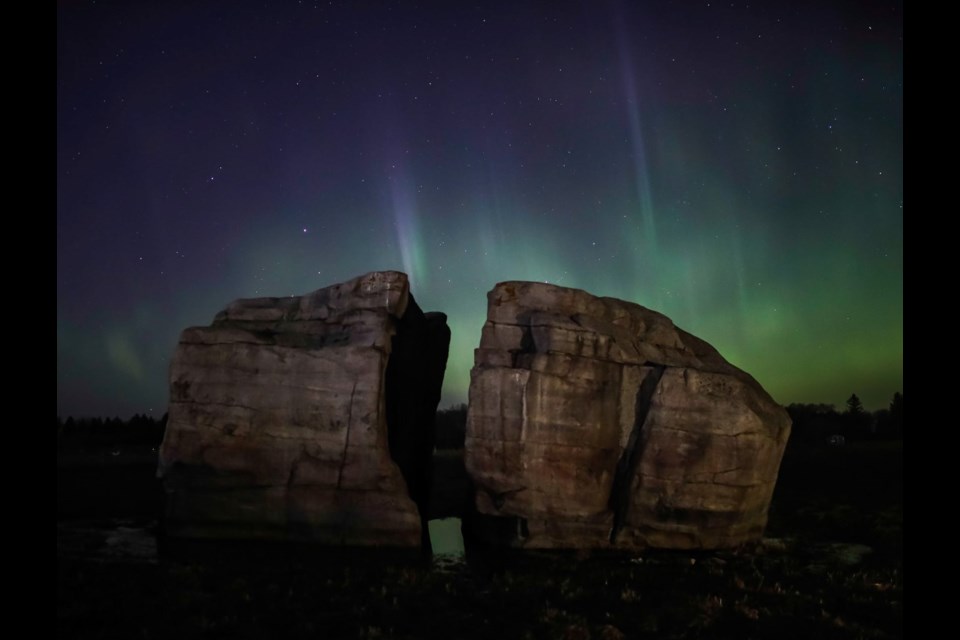 Airdrie's Randy Hughes was one of many Calgary-area photographers who camped out to catch the Aurorea Borealis on April 16. 