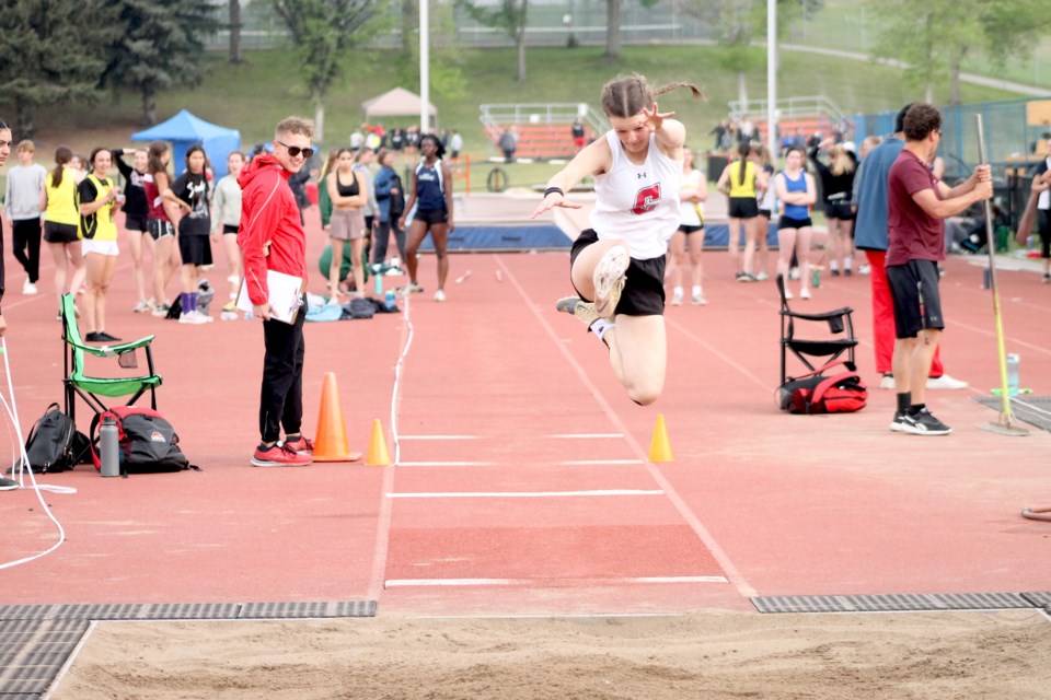 Student-athletes from Cochrane High, Bow Valley High, and St. Timothy Catholic ran, jumped, and threw their way to podium placements and personal bests on Thursday, during the South Central Zones track-and-field championships at Foothills Athletic Park in Calgary.
