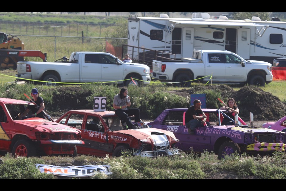 The Crossfield Elks hosted their annual demolition derby on Aug. 26 at the Crossfield Rodeo Grounds. 