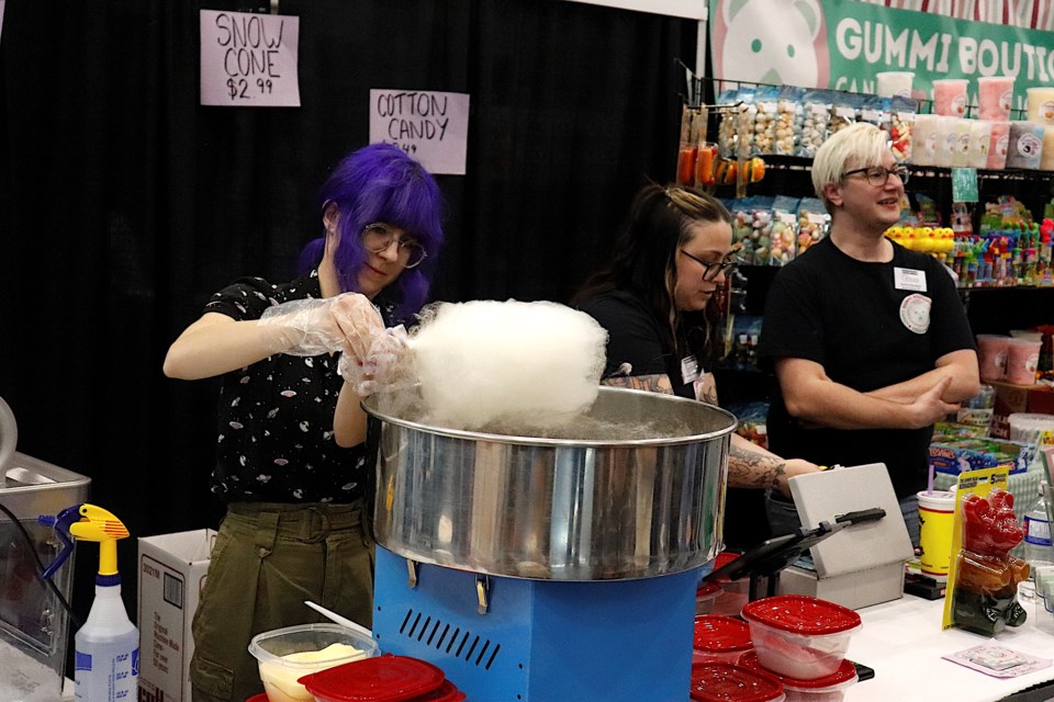 A vendor spins cotton candy at a previous Airdrie Home and Lifestyle Show.