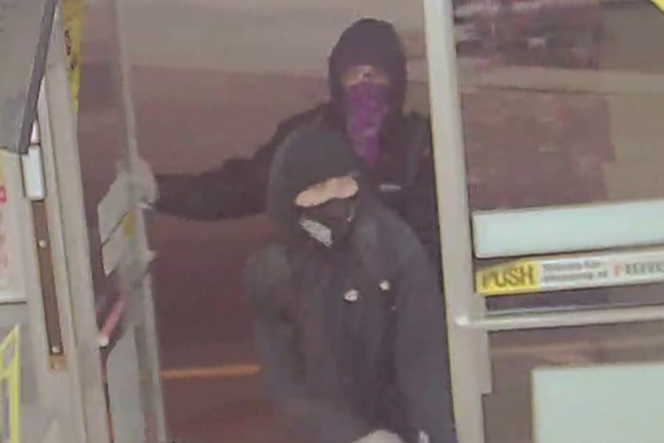Airdrie RCMP are looking for three males who broke into a local 7-Eleven Sept. 20. Photos submitted/For Airdrie City View