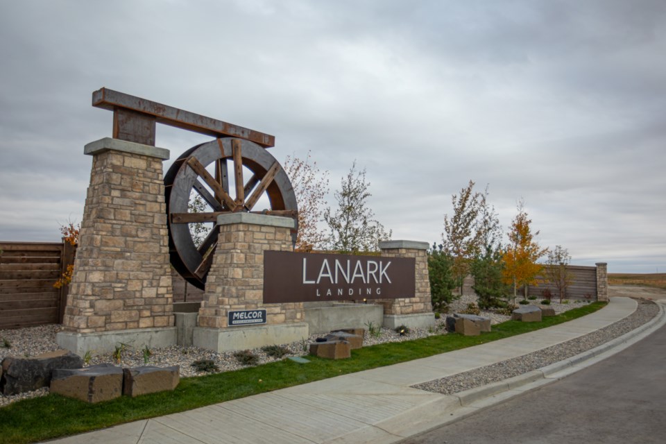 Lanark Landing, Airdrie's newest community, is highly sought-after due to its favourable location, various housing types and affordable price points. Photo: Melcor Developments Ltd.