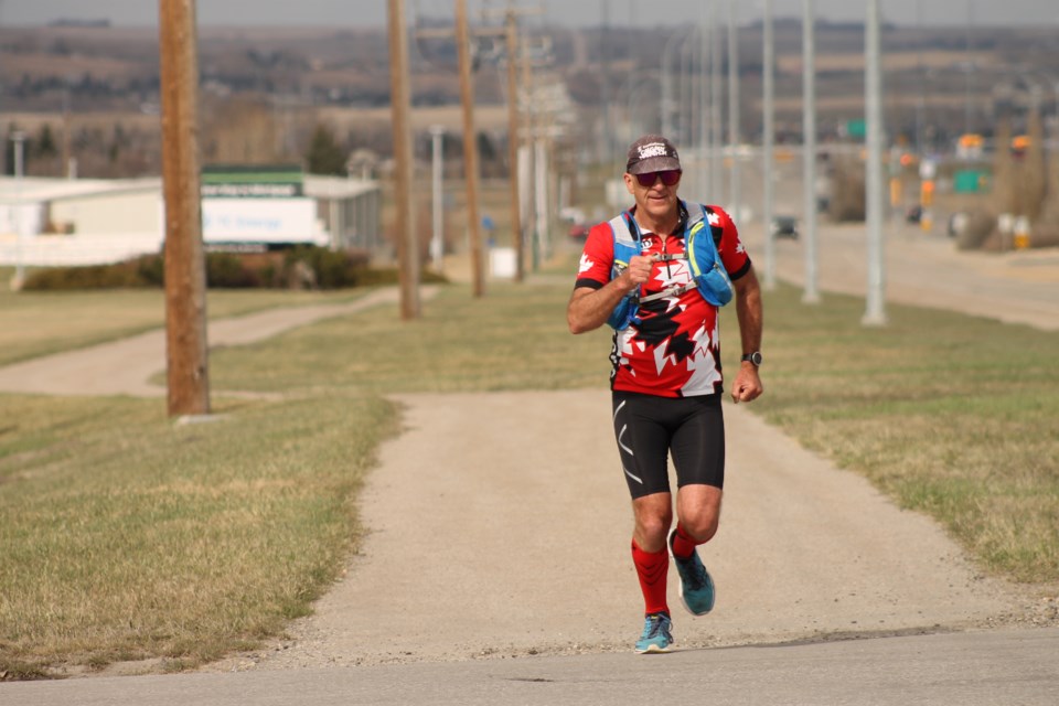 Steve Gray, 59, ran 50 kilometres on May 1 to raise awareness of and funds for MS research.