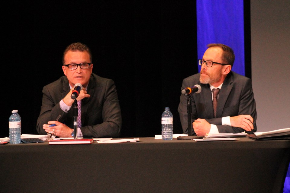 Incumbent UCP candidate Peter Guthrie (left) and NDP challenger Shaun Fluker are hoping to secure the Airdrie-Cochrane seat for their respective parties on May 29.