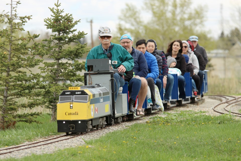 Iron Horse Park officially opened its doors for the 2019 season May 19. The family-friendly park offers visitors the opportunity to learn about Canada's railway history, and a ride on the park's diesel or steam locomotive miniature trains. 
Photo by Scott Strasser/Rocky View Publishing