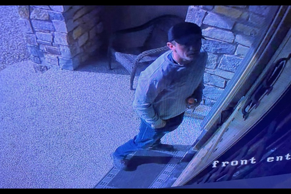 The suspect in the break-and-enter was captured by the household's surveillance camera.