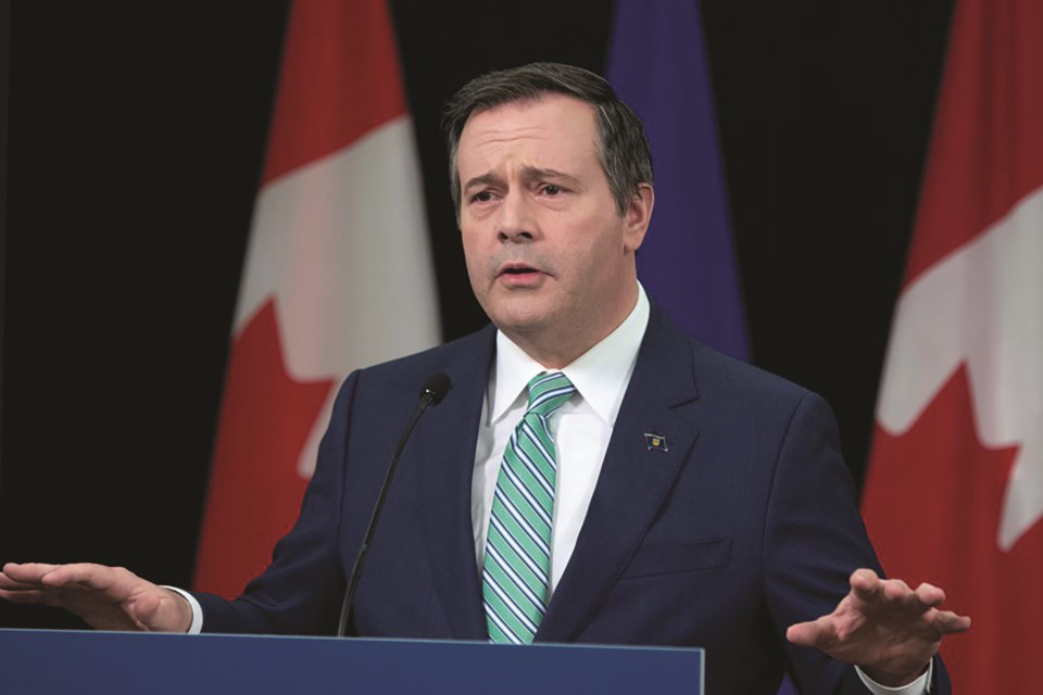 Alberta Premier Jason Kenney announced the governmentâs three-phase economic relaunch strategy April 30. Photo by Chris Schwartz/Government of Alberta.