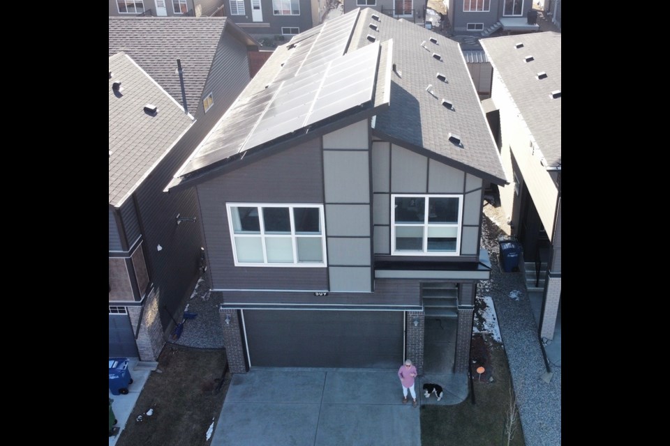 Adrian Bollard's near-net-zero home in Airdrie will be open to visitors this weekend who are interested in learning more about household energy efficiency.