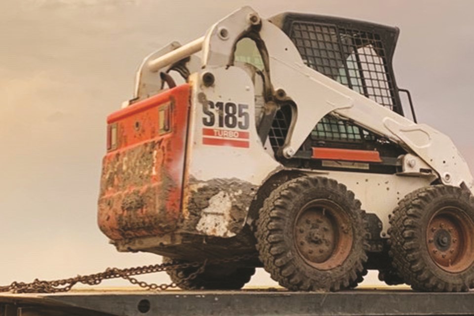 A stolen bobcat was among the property recovered by RCMP Aug. 20, along with other construction-related vehicles and equipment. Photo submitted/For Rocky View Weekly.