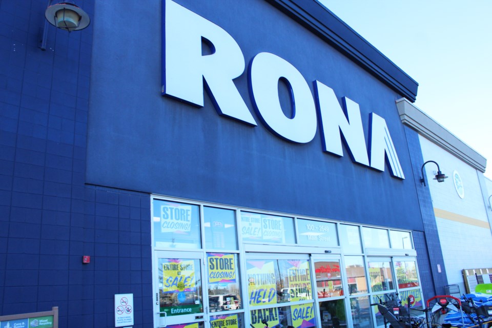 The RONA in Airdrie will close Jan. 31, 2020, along with 33 other Rona or Lowe's Canada stores across the country. Photo by Scott Strasser/Rocky View Publishing