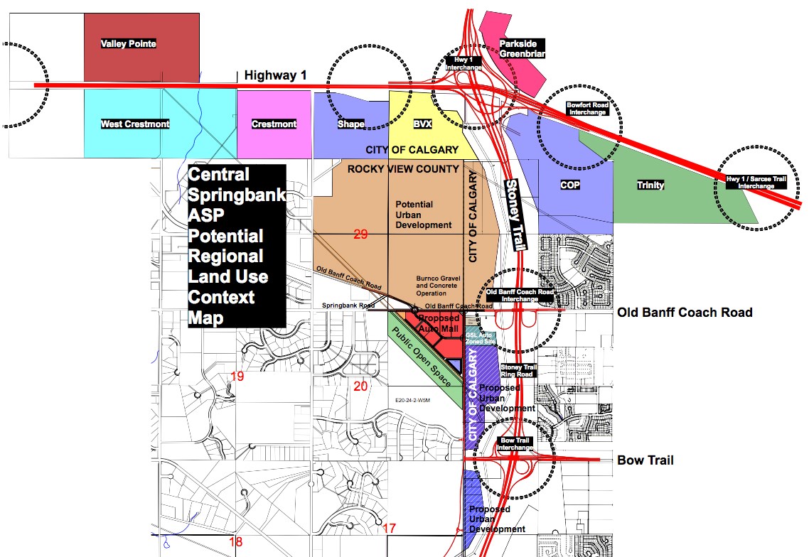 Rocky View County Land Ownership Map Rvc Council Tables Springbank Auto-Mall Application - Airdrietoday.com