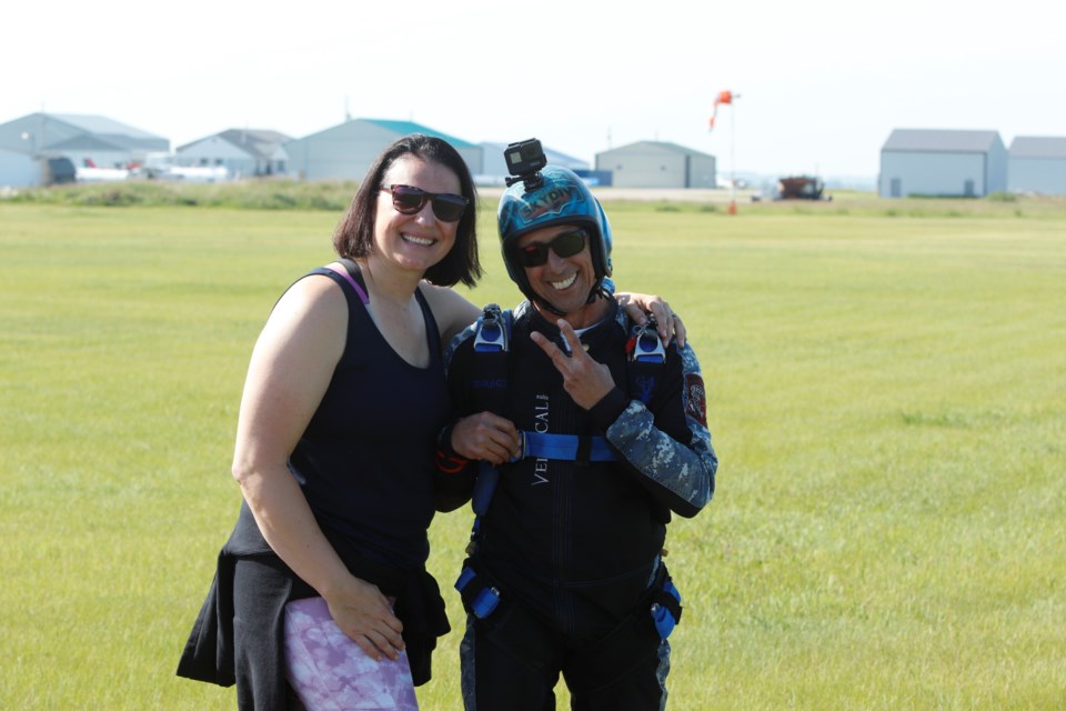 Sky-diving instructor Lance Lefebvre completed 60 jumps in a single day on June 24 to celebrate his 60th birthday.