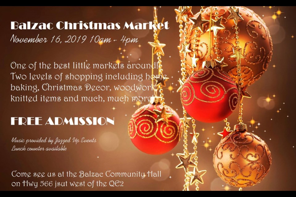 Two events will be held at the Balzac Community Hall Nov. 16 and 17, including the Balzac Christmas Market and the Goldenfields Girl Guides district's annual Holiday Bazaar. Photo Submitted/For Rocky View Publishing
