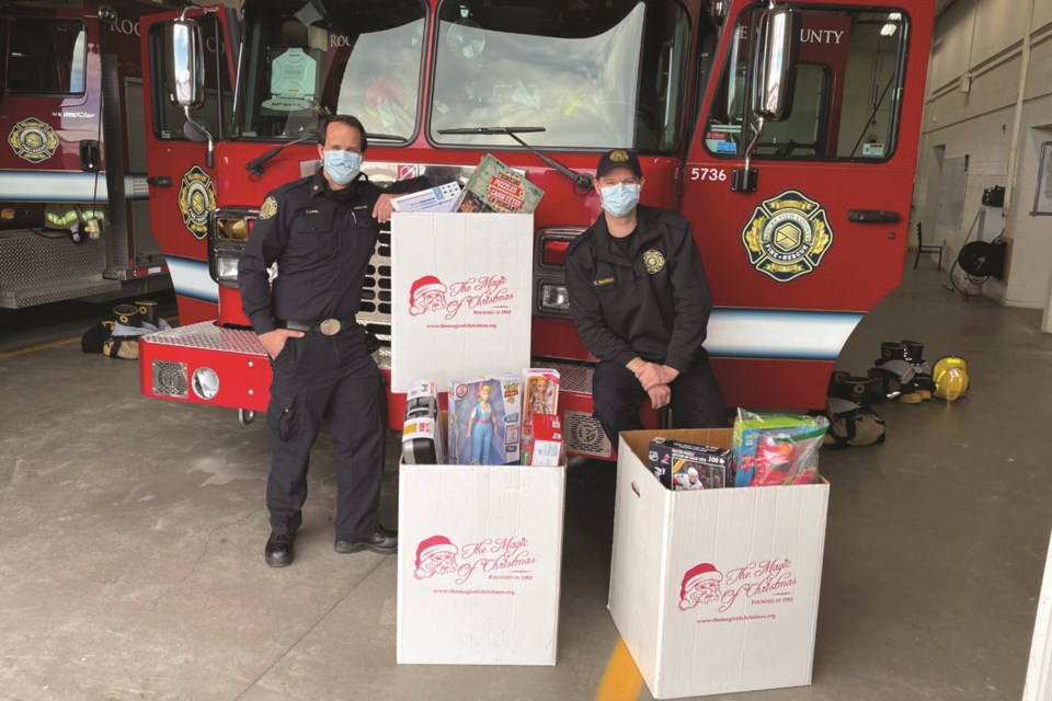Rocky View County firefighters are participating in an annual toy drive this year, as part of the Magic of Christmas. Photo submitted/For Rocky View weekly.