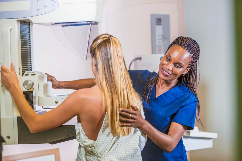 Screening mammograms every two years is recommended for women aged 50 to 74, according to AHS.