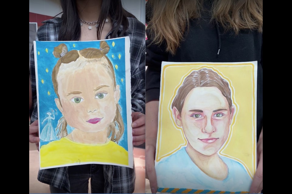 Grade 12 art students in Springbank took part in the Memory Project in 2022 – a global project that tasks artists with painting a personalized portrait of a subject experiencing hardships somewhere in the world.