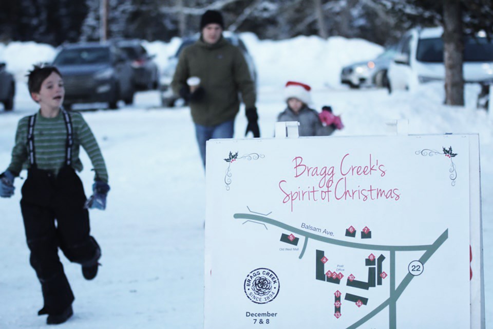 Bragg Creek's Spirit of Christmas event is set to take place in the hamlet on Dec. 3. File photo/Rocky View Weekly.