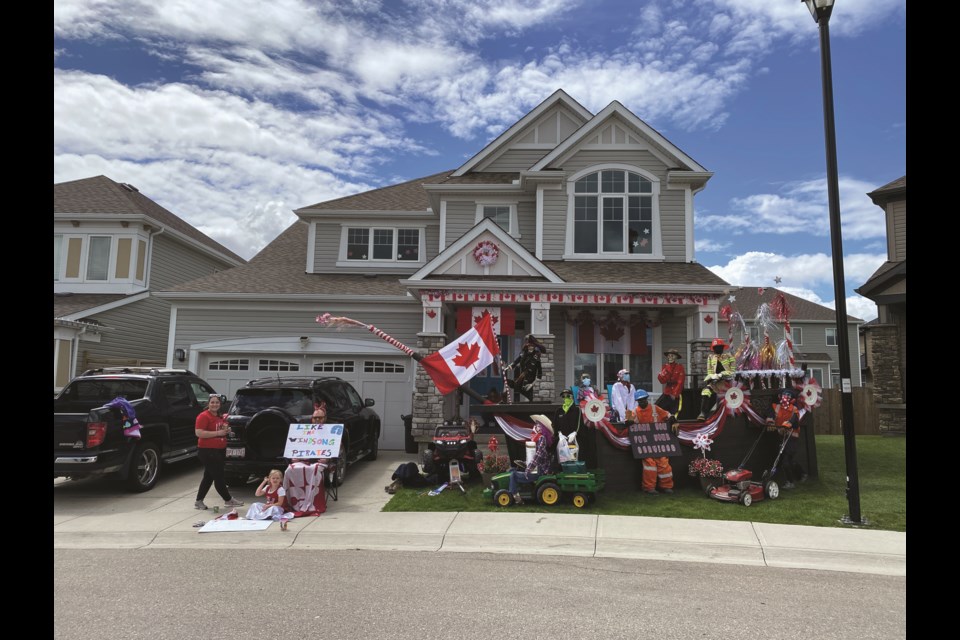 Last year's second-place entry in Airdrie Parades' inaugural Canada Day house-decorating contest.
