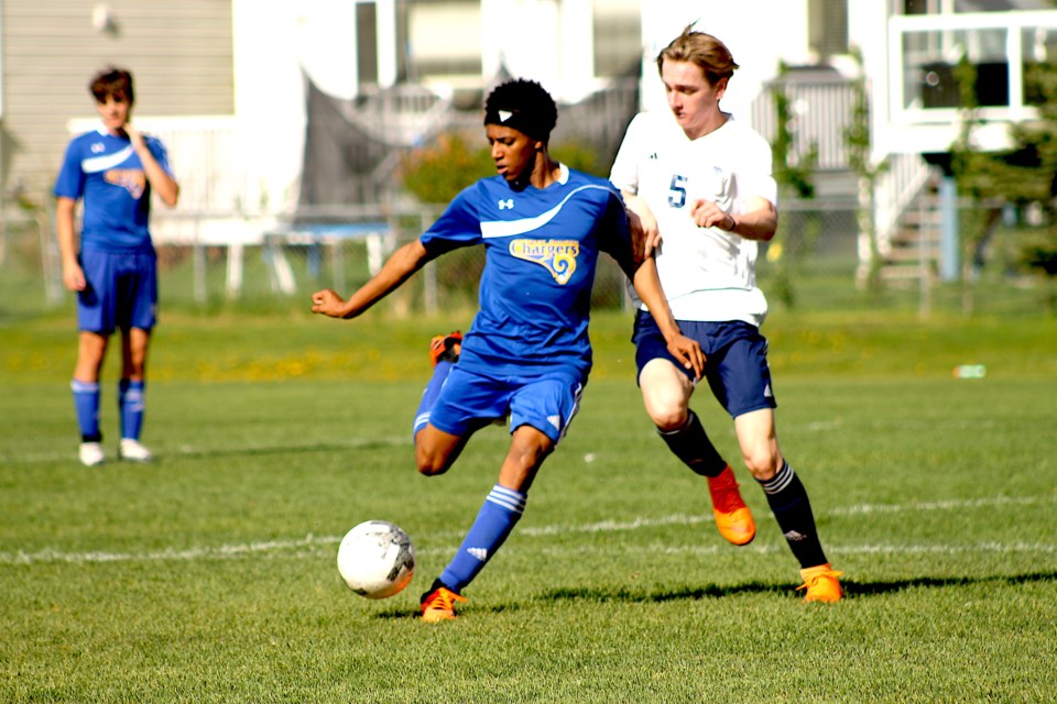 The Bert Church Chargers are still unbeaten after four games in the Rocky View Sports Association's (RVSA) boys' soccer league. Their most recent win was an emphatic 9-0 clean-sheet victory over the visiting Bow Valley Bobcats on Tuesday.