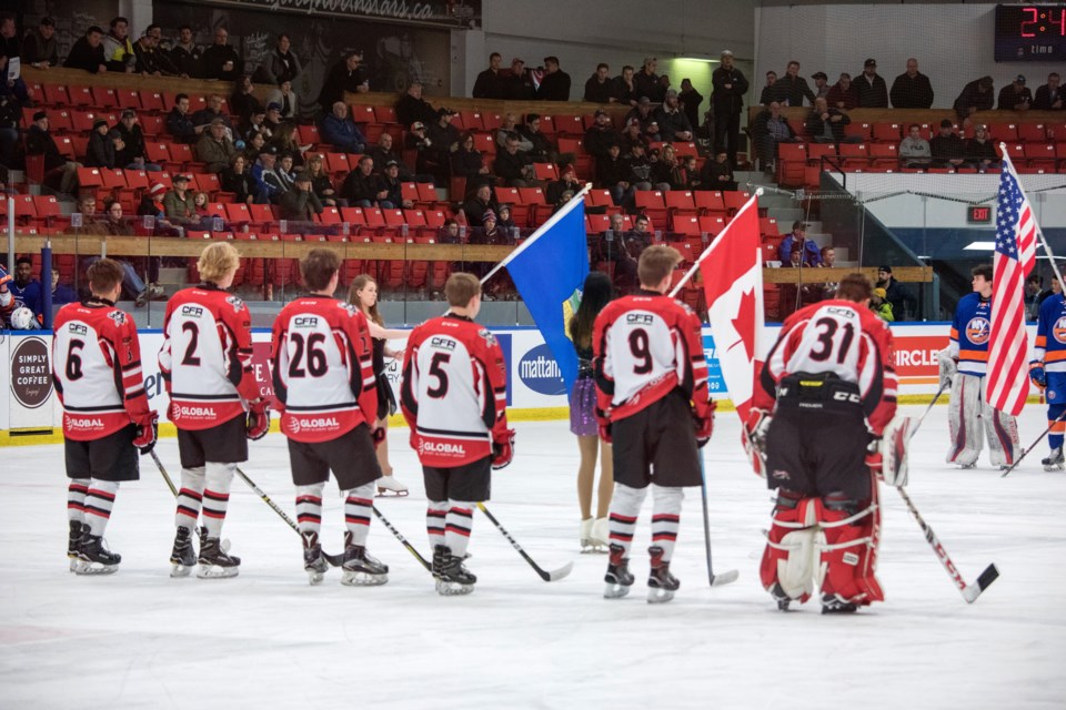 The Airdrie CFR Chemical Bisons will play at the prestigious Mac's Midget AAA hockey tournament in Calgary Dec. 26 to Jan. 1, 2020. The tournament features some of the best AAA teams in North America. File Photo/Rocky View Publishing