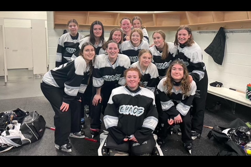 The Airdrie Chaos U19A ringette team finished fifth in the Alberta provincial championships earlier this month.